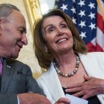 UNITED STATES - SEPTEMBER 14: Senate Minority Leader Charles Schumer, D-N.Y., and House Minority Leader Nancy Pelosi, D-Calif., attend a news conference on the Child Care for Working Families Act, which focuses on affordable early learning and care on September 14, 2017.(Photo By Tom Williams/CQ Roll Call)