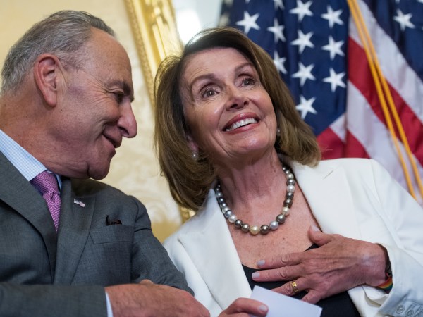 UNITED STATES - SEPTEMBER 14: Senate Minority Leader Charles Schumer, D-N.Y., and House Minority Leader Nancy Pelosi, D-Calif., attend a news conference on the Child Care for Working Families Act, which focuses on affordable early learning and care on September 14, 2017.(Photo By Tom Williams/CQ Roll Call)