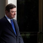 Paul Manafort, President Donald Trump's former campaign chairman, departs Federal District Court in Washington, Monday, Oct. 30, 2017. Manafort, and a former business associate, Rick Gates, have been told to surrender to federal authorities Monday, according to reports and a person familiar with the matter. (AP Photo/Alex Brandon)