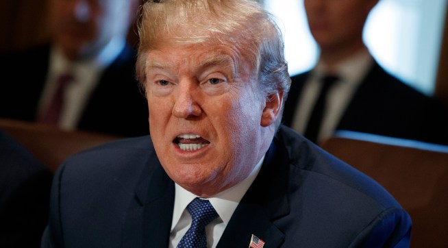 President Donald Trump speaks during a cabinet meeting at the White House, Wednesday, Nov. 1, 2017, in Washington. (AP Photo/Evan Vucci)