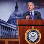 Sen. Lindsey Graham, R-S.C., speaks on why alleged attacker in New York should be held as enemy combatant during a news conference on Capitol Hill in Washington, Wednesday, Nov. 1, 2017.  (AP Photo/Manuel Balce Ceneta)