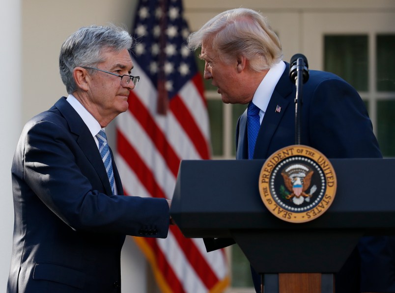 President Donald Trump speaks as he announces Jerome Powell to be the next Chairman of the Federal Reserve, in the Rose Garden of the White House, Thursday, Nov. 2, 2017, in Washington. ({credit} Photo/Alex Brandon)
