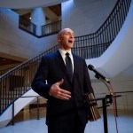 Carter Page, a foreign policy adviser to Donald Trump’s 2016 presidential campaign, speaks with reporters briefly following a day of questions from the House Intelligence Committee, on Capitol Hill in Washington, Thursday, Nov. 2, 2017. (AP Photo/J. Scott Applewhite)