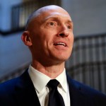 Carter Page, a foreign policy adviser to Donald Trump’s 2016 presidential campaign, speaks with reporters briefly following a day of questions from the House Intelligence Committee, on Capitol Hill in Washington, Thursday, Nov. 2, 2017. (AP Photo/J. Scott Applewhite)