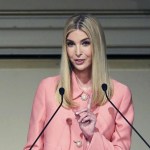 Ivanka Trump, the eldest daughter of U.S. President Donald Trump and an adviser to her father, speaks during the 2017 World Assembly for Women (WAW!) in Tokyo on Nov.3, 2017. Ivanka will have dinner with Japan’s Prime Minister Shinzo Abe on same day and is considering shopping in the Gizna district on next day.( The Yomiuri Shimbun via AP Images )