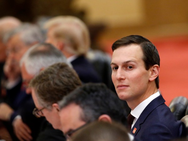 White House Senior adviser Jared Kushner attends bilateral meetings held by U.S. President Donald Trump and China's President Xi Jinping at the Great Hall of the People in Beijing, China, November 9, 2017. REUTERS/Thomas Peter