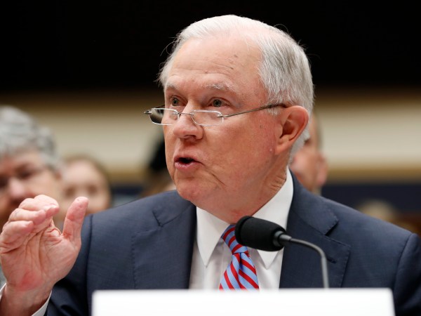 Attorney General Jeff Sessions speaks during a House Judiciary Committee hearing on Capitol Hill, Tuesday, Nov. 14, 2017 in Washington. (AP Photo/Alex Brandon)