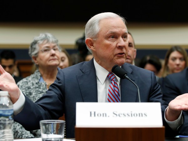 Attorney General Jeff Sessions speaks during a House Judiciary Committee hearing on Capitol Hill, Tuesday, Nov. 14, 2017 in Washington. (AP Photo/Alex Brandon)