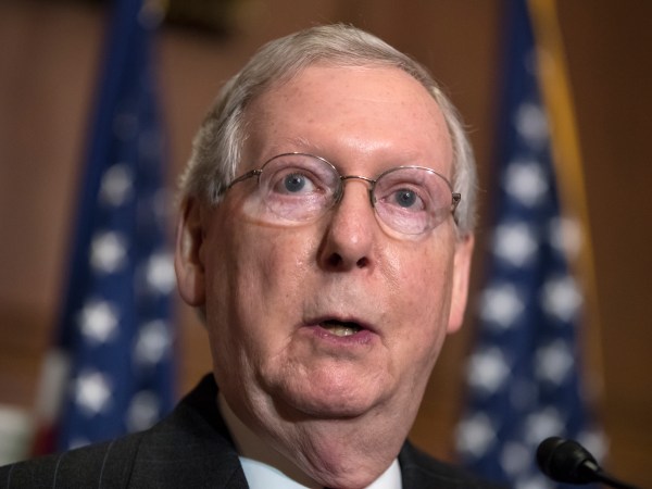 Senate Majority Leader Mitch McConnell, R-Ky., speaks at  a news conference about the Republican tax plan and how the GOP says it will help small business, on Capitol Hill in Washington, Tuesday, Nov. 28, 2017. (AP Photo/J. Scott Applewhite)