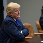 President Donald Trump pauses as he is asked a question by a reporter as they are leaving the Roosevelt Room of the White House in Washington, Tuesday, Nov. 28, 2017, during a meeting with Republican congressional leaders. (AP Photo/Susan Walsh)