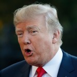 President Donald Trump speaks with reporters before departing the White House for a trip to Asia, Friday, Nov. 3, 2017, in Washington. (AP Photo/Evan Vucci)
