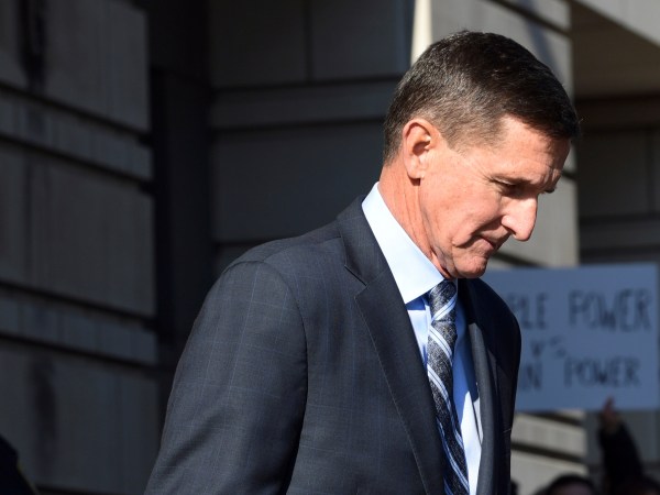 Former Trump national security adviser Michael Flynn leaves federal court in Washington, Friday, Dec. 1, 2017. (AP Photo/Susan Walsh)