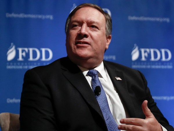 CIA Director Mike Pompeo speaks during the Foundation for Defense of Democracies (FDD) National Security Summit in Washington, Thursday, Oct. 19, 2017. (AP Photo/Carolyn Kaster)