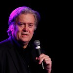 Steve Bannon, the former chief strategist to President Donald Trump, speaks at the Macomb County Republican Party dinner in Warren, Mich., Wednesday, Nov. 8, 2017. The event takes place on the anniversary of the elction that put Trump in the White House.  (AP Photo/Paul Sancya)