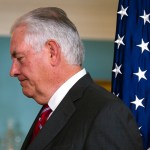 Secretary of State Rex Tillerson meets with German Foreign Minister Sigmar Gabriel, left, at the State Department in Washington, Thursday, Nov. 30, 2017. (AP Photo/Cliff Owen)