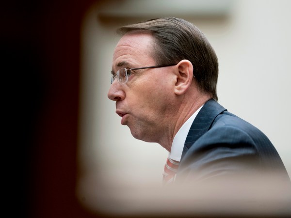 Deputy Attorney General Rod Rosenstein speaks before a House Committee on the Judiciary oversight hearing on Capitol Hill, Wednesday, Dec. 13, 2017 in Washington. Two FBI officials who would later be assigned to the special counsel's investigation into Donald Trump's presidential campaign described him with insults like "idiot" and "loathsome human" in a series of text messages last year, according to copies of the messages released Tuesday. (AP Photo/Andrew Harnik)