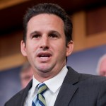 UNITED STATES - JANUARY 14: Sen. Brian Schatz, D-Hawaii, speaks during a news conference in the Capitol to announce the newly formed Senate Climate Change Task Force. (Photo By Tom Williams/CQ Roll Call)