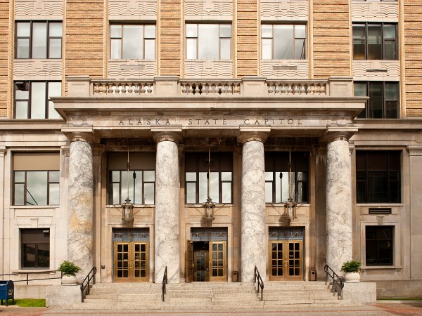 DOWNTOWN JUNEAU, JUNEAU, ALASKA, UNITED STATES - 2009/06/21: The Alaska State Capitol building. (Photo by John Greim/LightRocket via Getty Images)