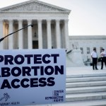 WASHINGTON, DC - June 27:  A podium awaits pro-choice speakers in front of the U.S. Supreme Court  on June 27, 2016 in Washington, DC. A ruling is expected in Whole Woman’s Health v. Hellerstedt, a Texas case the places restrictions on abortion clinics, as well as rulings in the former Virginia Governor's corruption case and a gun rights case. (Photo by Pete Marovich/Getty Images)