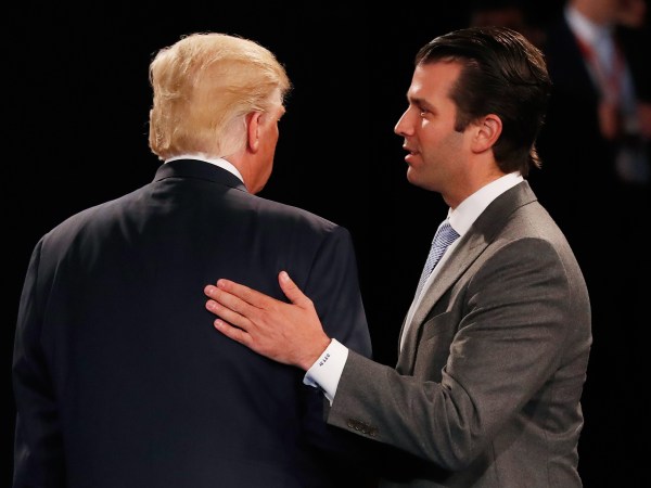 during the town hall debate at Washington University on October 9, 2016 in St Louis, Missouri. This is the second of three presidential debates scheduled prior to the November 8th election.