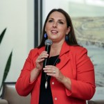 Ronna Romney McDaniel, then chairwoman of the Michigan Republican Party, leads a panel of Republican women to discuss the topic "All Issues are Women's Issues," at the Sheraton hotel on Sept. 19, 2016 in Novi, Mich. (Kimberly P. Mitchell/Detroit Free Press/TNS)