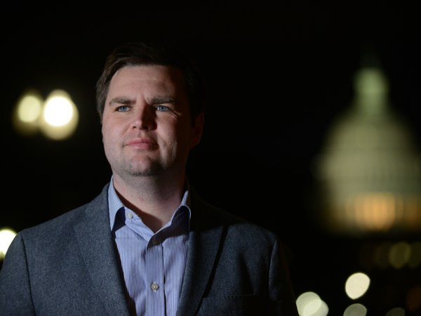 WASHINGTON, DC - JANUARY 27: J.D. Vance, author of the book "Hillbilly Elegy," poses for a portrait photograph near the US Capitol building in Washington, D.C., January 27, 2017. Vance has become the nation's go-to angry, white, rural translator. The book has sold almost half a million copies since late June. Vance, a product of rural Ohio, a former Marine and Yale School grad, has the nation's top-selling book. He's become a CNN commentator, in-demand speaker, and plans to move back to Ohio from SF where he's worked as a principal in an investment firm. (Photo by Astrid Riecken For The Washington Post)