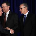 U.S. Attorney General Jeff Sessions and Deputy Attorney General Rod Rosenstein address the National Summit on Crime Reduction and Public Safety at the Hyatt Regency hotel June 20, 2017 in Bethesda, Maryland. Attorney General Jeff Sessions has recused himself from the Justice Department's investigation into Russian involvement in the 2016 presidential election, when he served as an advisor to the campaign of President Donlad Trump. Rosenstein took over the  Justice Department's investigation into Russian involvement in the 2016 presidential election after Attorney General Jeff Sessions recused himself due to his involvement in the Trump campaign.