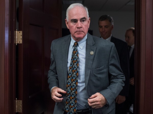 UNITED STATES - JUNE 21: Rep. Patrick Meehan, R-Pa., leaves a meeting of the House Republican Conference in the Capitol on June 21, 2017. (Photo By Tom Williams/CQ Roll Call)