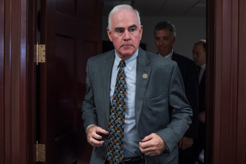 UNITED STATES - JUNE 21: Rep. Patrick Meehan, R-Pa., leaves a meeting of the House Republican Conference in the Capitol on June 21, 2017. (Photo By Tom Williams/CQ Roll Call)