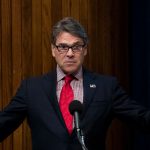 WASHINGTON, DC - OCTOBER 16: U.S. Secretary of Energy Rick Perry speaks at the Energy Policy Summit at the National Press Club, October 16, 2017 in Washington, DC. The event was organized by the American Association of Blacks in Energy (AABE). (Photo by Drew Angerer/Getty Images)
