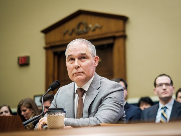 WASHINGTON, DC - December 7:  Environmental Protection Agency Administrator Scott Pruitt testifies before the House Energy and Commerce Committee about the mission of the U.S. Environmental Protection Agency on December 7, 2017 in Washington, DC.  (Photo by Pete Marovich/Getty Images)