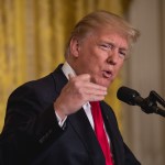 U.S. President Donald Trump and Prime Minister Erna Solberg of Norway, held a joint press conference in the East Room of the White House, on Wednesday, January 10, 2018. (Photo by Cheriss May) (Photo by Cheriss May/NurPhoto)