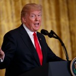 WASHINGTON, Jan. 10, 2018 -- U.S. President Donald Trump speaks during a joint press conference with Norwegian Prime Minister Erna Solberg (not seen) at the White House in Washington D.C., the United States, on Jan. 10, 2018. U.S. President Donald Trump said Wednesday that Washington could "conceivably" re-enter into the global Paris climate agreement, from which he announced the withdrawal last year. (Xinhua/Ting Shen)