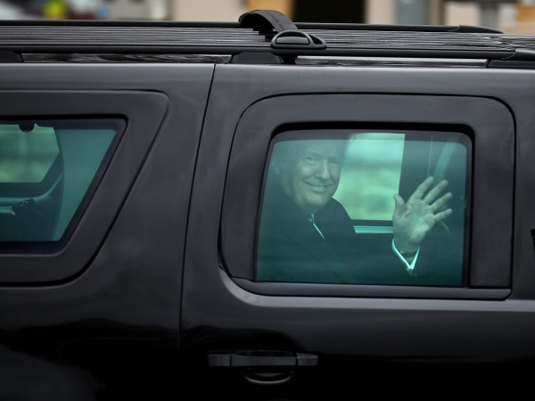 U.S. President Donald Trump leaves Walter Reed National Military Medical Center following his annual physical examination January 12, 2018 in Bethesda, Maryland. Trump will next travel to Florida to spend the Dr. Martin Luther King Jr. Day holiday weekend at his Mar-a-Lago resort.