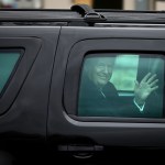 U.S. President Donald Trump leaves Walter Reed National Military Medical Center following his annual physical examination January 12, 2018 in Bethesda, Maryland. Trump will next travel to Florida to spend the Dr. Martin Luther King Jr. Day holiday weekend at his Mar-a-Lago resort.