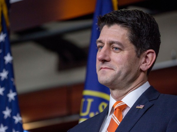 WASHINGTON, DC - JANUARY 17:  Speaker of House Paul Ryan attends a press conference on capital hill on January 17, 2018 in Washington, DC.  (Photo by Tasos Katopodis/Getty Images)