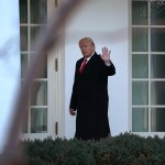 WASHINGTON, DC - JANUARY 18:  U.S. President Donald Trump waves as he walks towards to the Oval Office after he returned to the White House January 17, 2018 in Washington, DC. President Trump returned from a trip to visit H&K Equipment Company in Pittsburgh, Pennsylvania.  (Photo by Alex Wong/Getty Images)