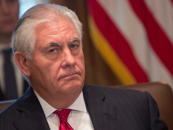U.S. Secretary of State Rex Tillerson listens during a Cabinet meeting at The White House in Washington, DC, December  20, 2017. Credit: Chris Kleponis / Polaris