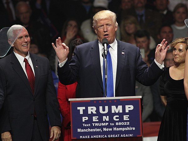 Manchester, NH, 11/07/16, Republican candidate for President Donald Trump at the SNHU Arena. (Suzanne Kreiter/Globe staff)