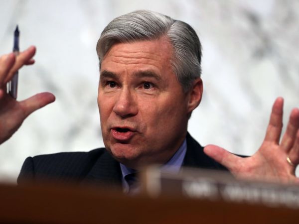 WASHINGTON, DC - MARCH 22:  Sen. Sheldon Whitehouse (D-RI) questions Judge Neil Gorsuch during the third day of his Supreme Court confirmation hearing before the Senate Judiciary Committee in the Hart Senate Office Building on Capitol Hill, March 22, 2017 in Washington. Gorsuch was nominated by President Donald Trump to fill the vacancy left on the court by the February 2016 death of Associate Justice Antonin Scalia.  (Photo by Justin Sullivan/Getty Images)