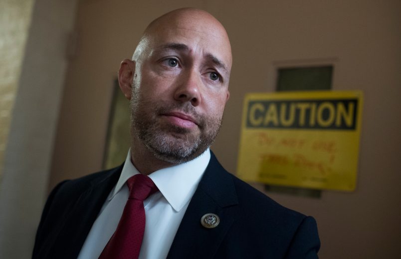 UNITED STATES - JULY 28: Rep. Brian Mast, R-Fla., leaves a meeting of the House Republican Conference in the Capitol on July 28, 2017. (Photo By Tom Williams/CQ Roll Call)