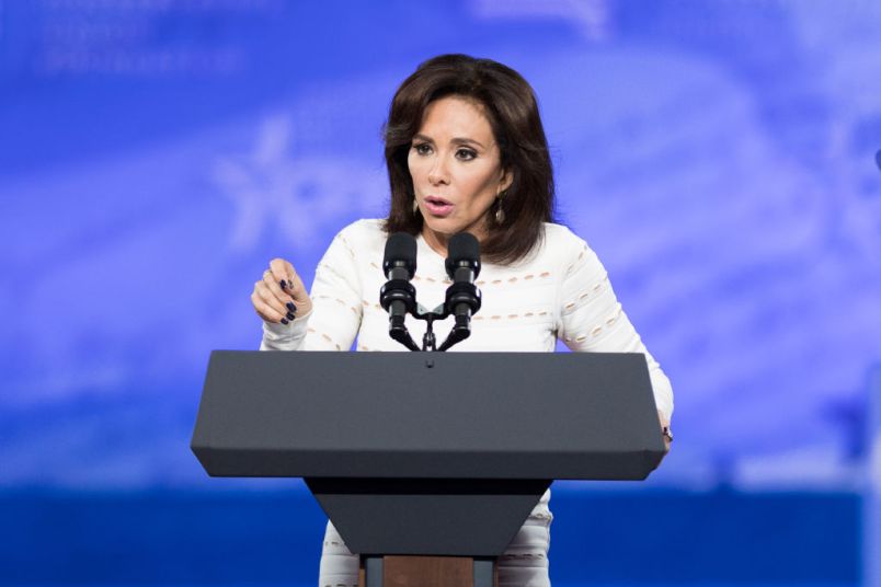 NATIONAL HARBOR, MD, UNITED STATES - 2017/02/23: Jeanine Pirro speaking at  the American Conservative Union's 2017 Conservative Political Action Conference (CPAC). (Photo by Michael Brochstein/SOPA Images/LightRocket via Getty Images)