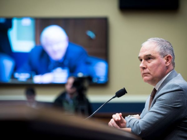 WASHINGTON, DC - December 7:  Environmental Protection Agency Administrator Scott Pruitt testifies before the House Energy and Commerce Committee about the mission of the U.S. Environmental Protection Agency on December 7, 2017 in Washington, DC.  (Photo by Pete Marovich/Getty Images)