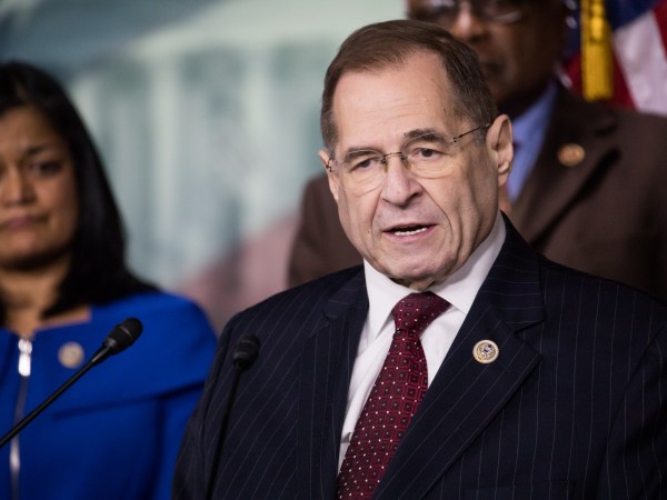 Rep. Jerry Nadler speaks with Reps Cedric Richmond, CBC and Judiciary Deomocrats by his side, as they introduced a resolution to censure President Donald Trump for what they called racist comments on Haiti, African Countries and El Salvador, on Capitol Hill, on Thursday, January 18, 2018. (Photo by Cheriss May) (Photo by Cheriss May/NurPhoto)