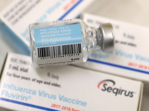 SAN FRANCISCO, CA - JANUARY 22:  Vials of the Fluvirin influenza vaccine are displayed at a Walgreens phramacy on January 22, 2018 in San Francisco, California. A strong strain of H3N2 influenza has claimed the lives of 74 Californians under the age of 65 since the flu season began in October of last year. People are being encouraged to get flu shots even through the vaccine has been only 30% effective in combating the influenza.  (Photo by Justin Sullivan/Getty Images)