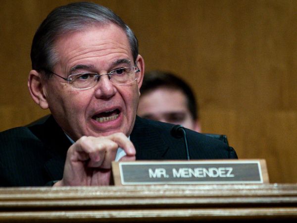 WASHINGTON, DC - JANUARY 30:  Senator Bob Menendez (D-NJ) questions Treasury Secretary Steven Mnuchin as he delivers the annual financial stability report to the Senate Banking, Housing and Urban Affairs Committee on January 30, 2018 in Washington, DC. Mnuchin said the Treasury can extend the government's debt limit suspension period into February before it exhausts its borrowing ability.  (Photo by Pete Marovich/Getty Images)