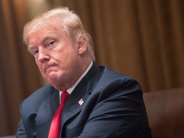 U.S. President Donald J. Trump hosts a law enforcement roundtable on MS-13 at The White House in Washington, DC, February  06, 2018. Credit: Chris Kleponis / Polaris