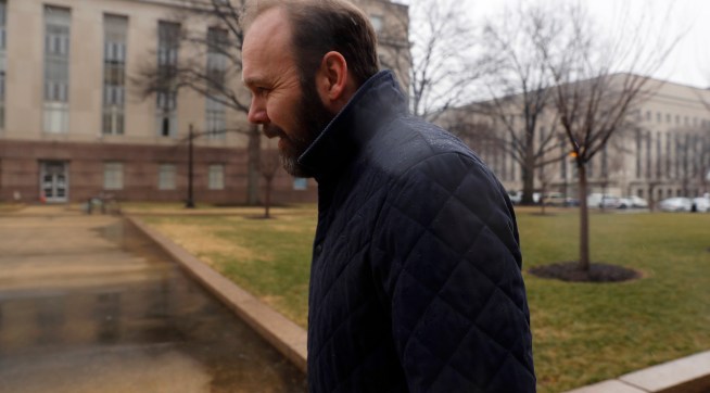 WASHINGTON, DC - FEBRUARY 04: Former Trump Aide Rick Gates attends a hearing on his fraud, conspiracy and money-laundering at the E. Barrett Prettyman United States Courthouse on February 7, 2018 in Washington, DC. Gates, who is charged along with former Trump campaign manager Paul Manafort, was in court seeking to change his legal representation. (Photo by Aaron P. Bernstein/Getty Images)