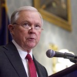 On Abraham Lincoln’s birthday, US Attorney General Jeff Sessions delivers remarks in the Lincoln Hall of Union League of Philadelphia in Philadelphia, PA, on February 12, 2018. (Photo by Bastiaan Slabbers/NurPhoto)