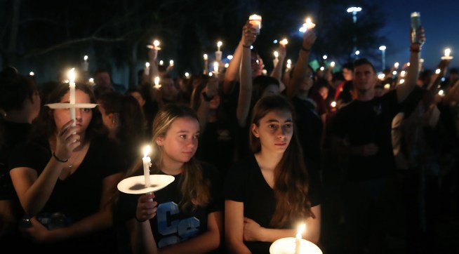 on February 15, 2018 in Parkland, Florida.
